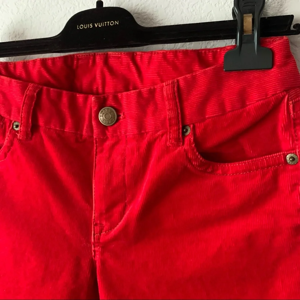 New J. Crew corduroy pants in red